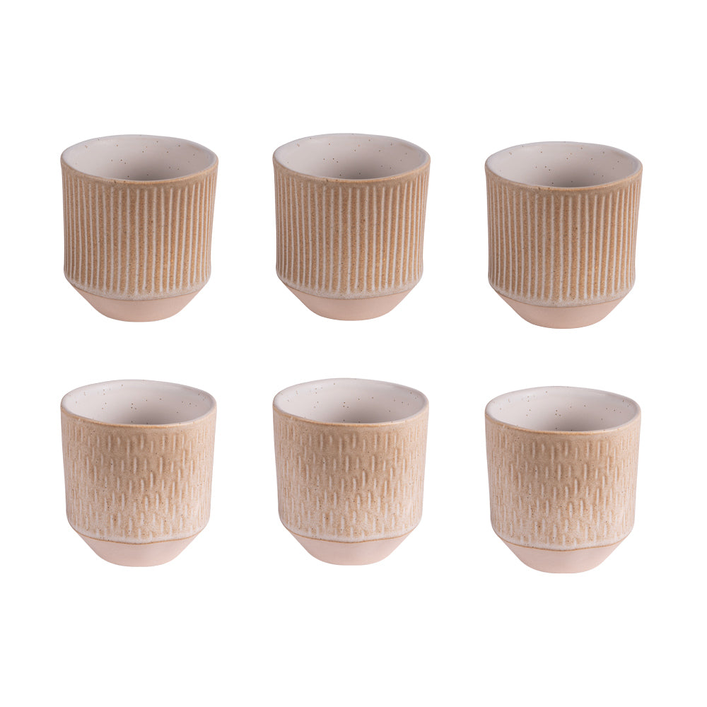 Tasse à café beige, MIKI vendue par 6