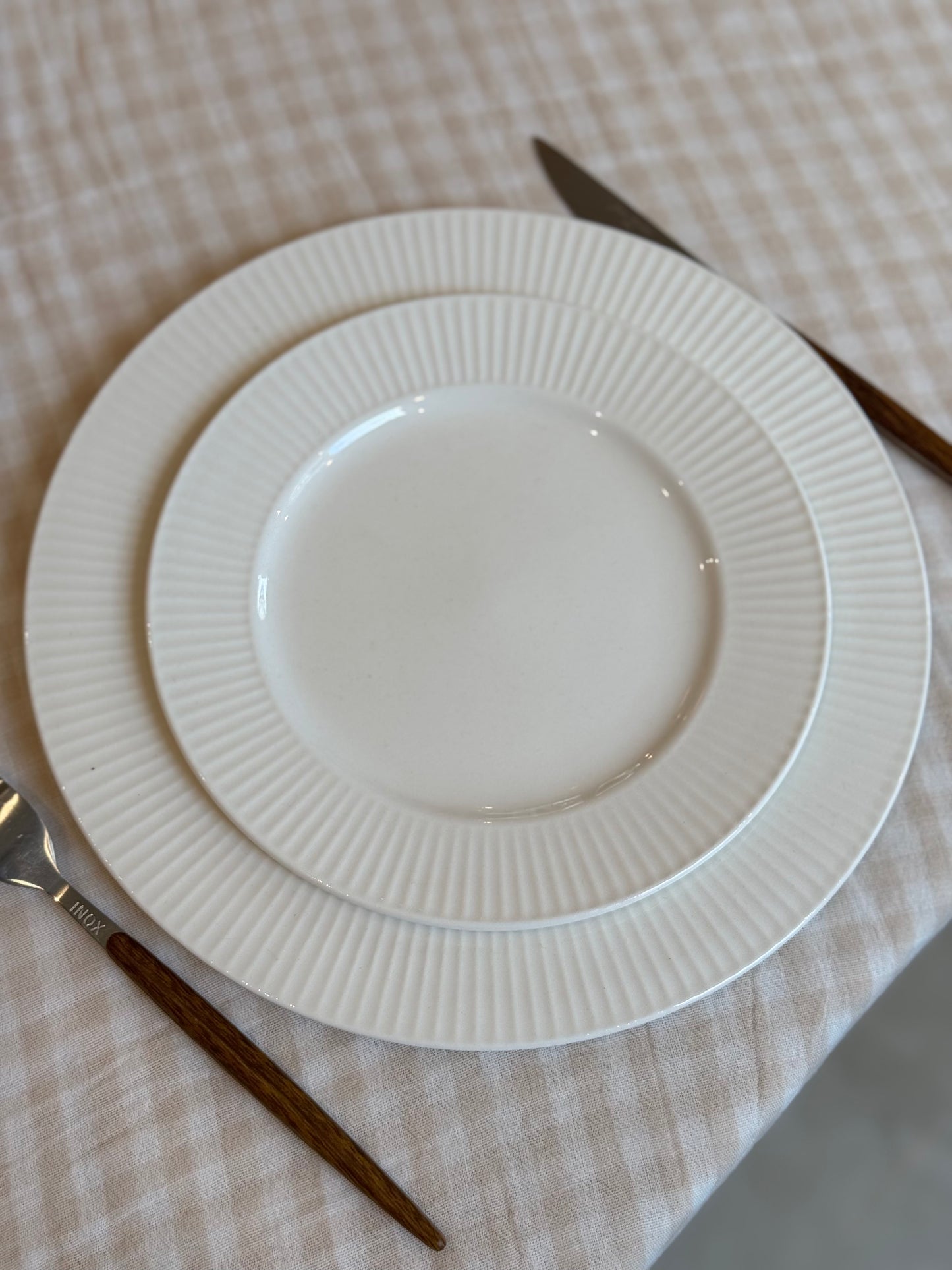 Assiette à dessert porcelaine, LINA vendue par 2