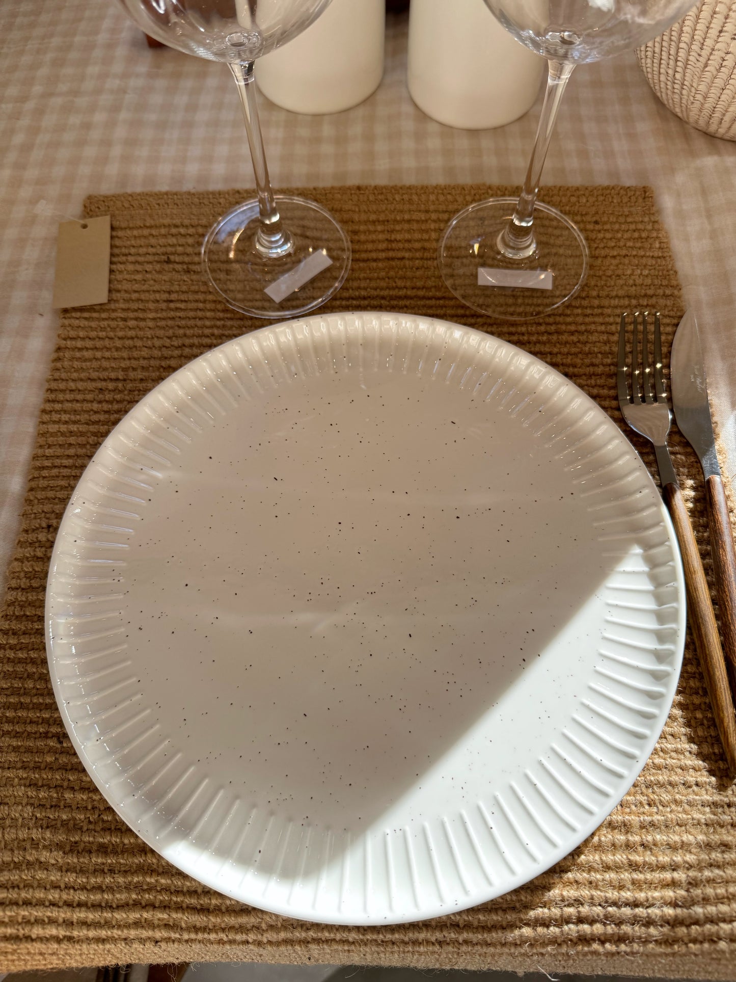 Assiette à dîner blanche, par 4 IMA