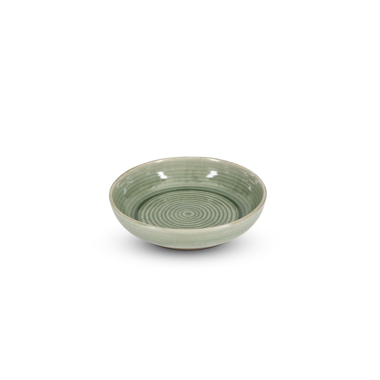 Assiette creuse verte, par 4 CAMEO