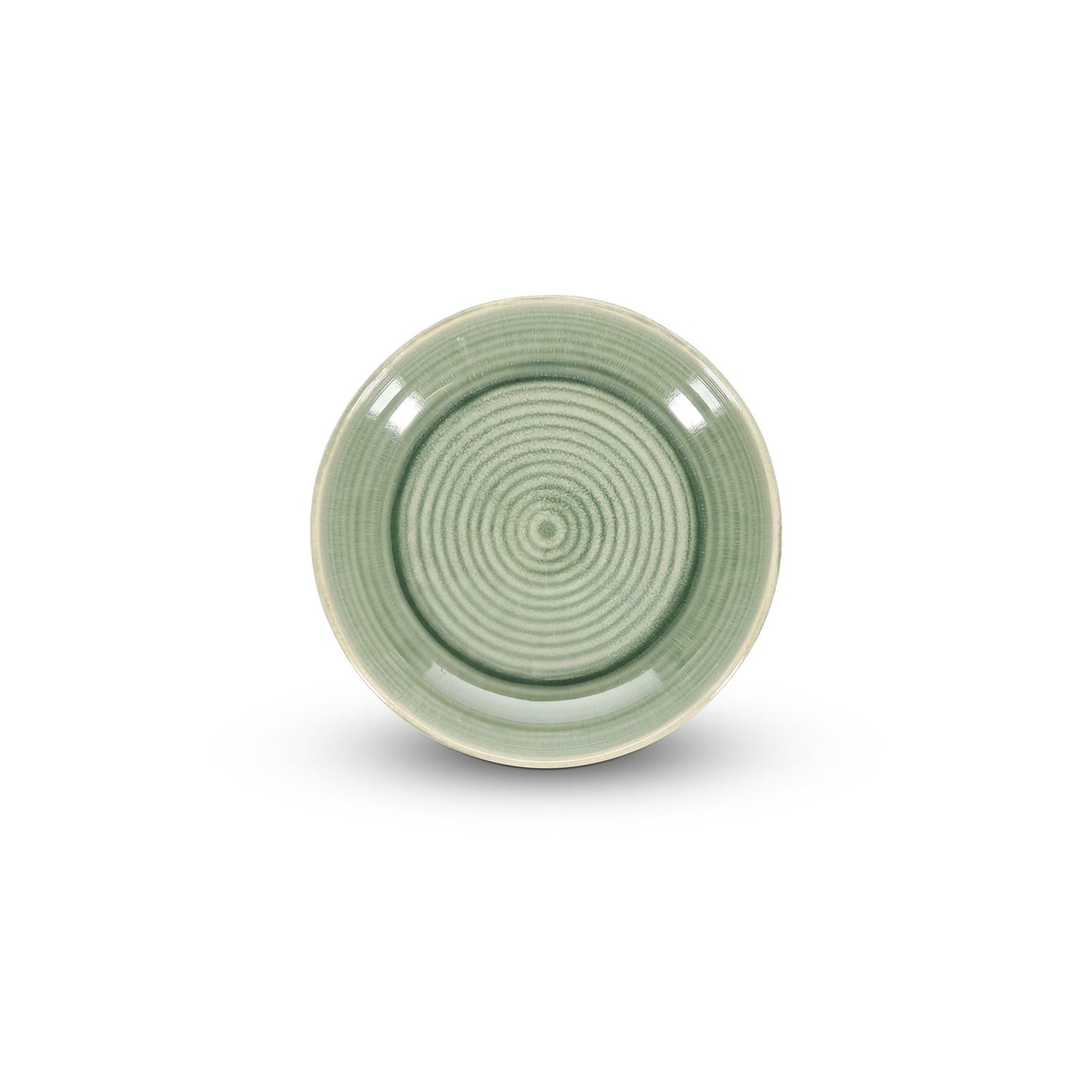 Assiette creuse verte, par 4 CAMEO