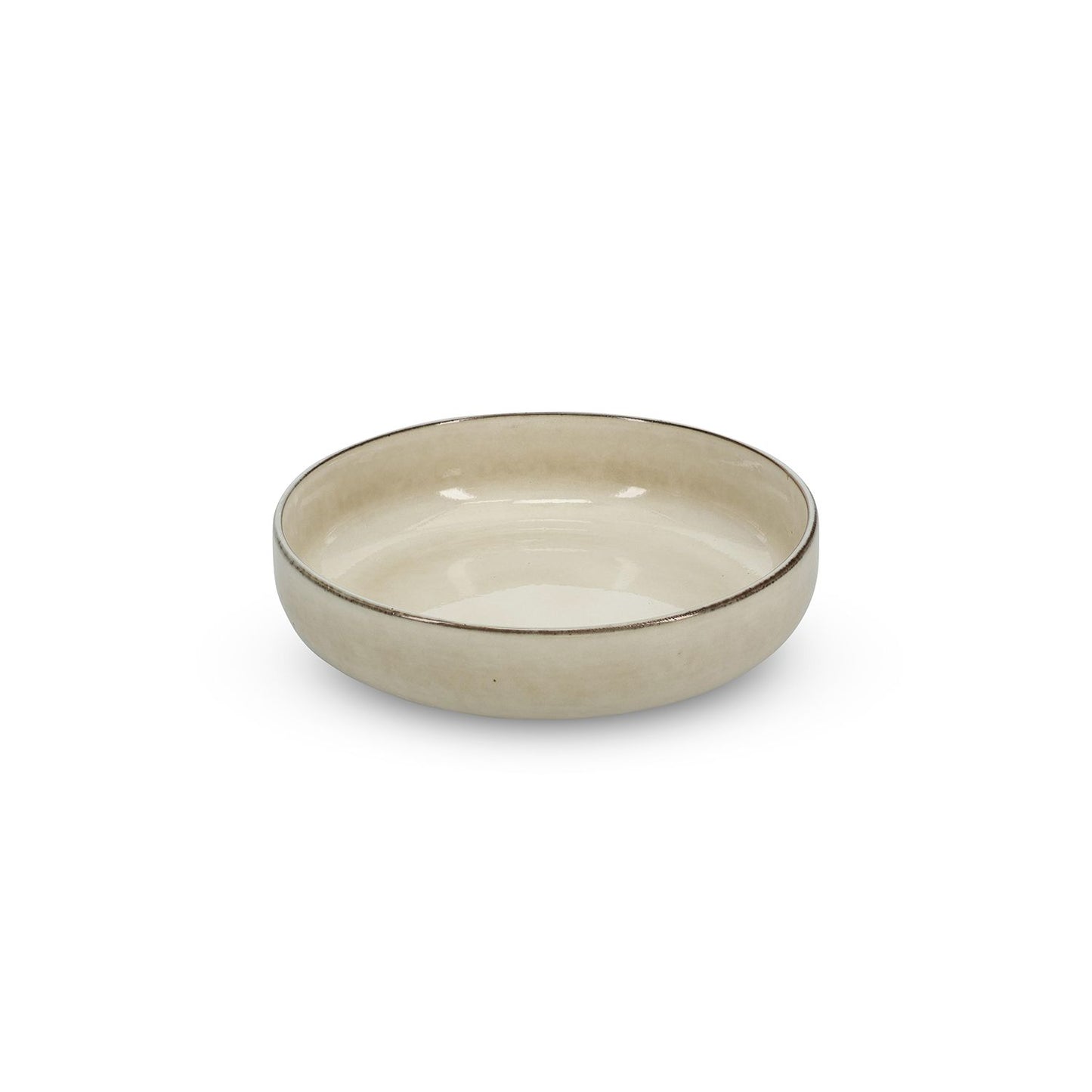 Assiette creuse beige, par 4 EDITH