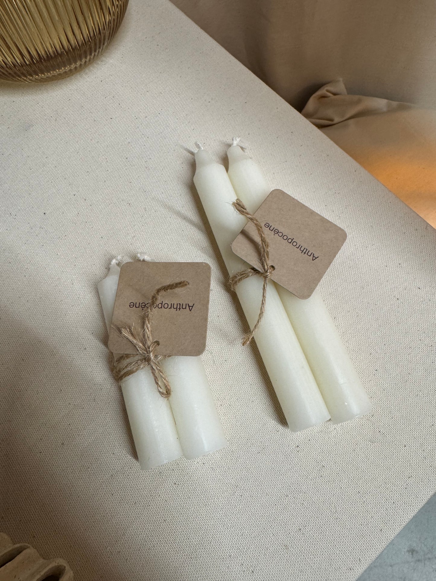 Bougie rustic x2 - BLANCHE