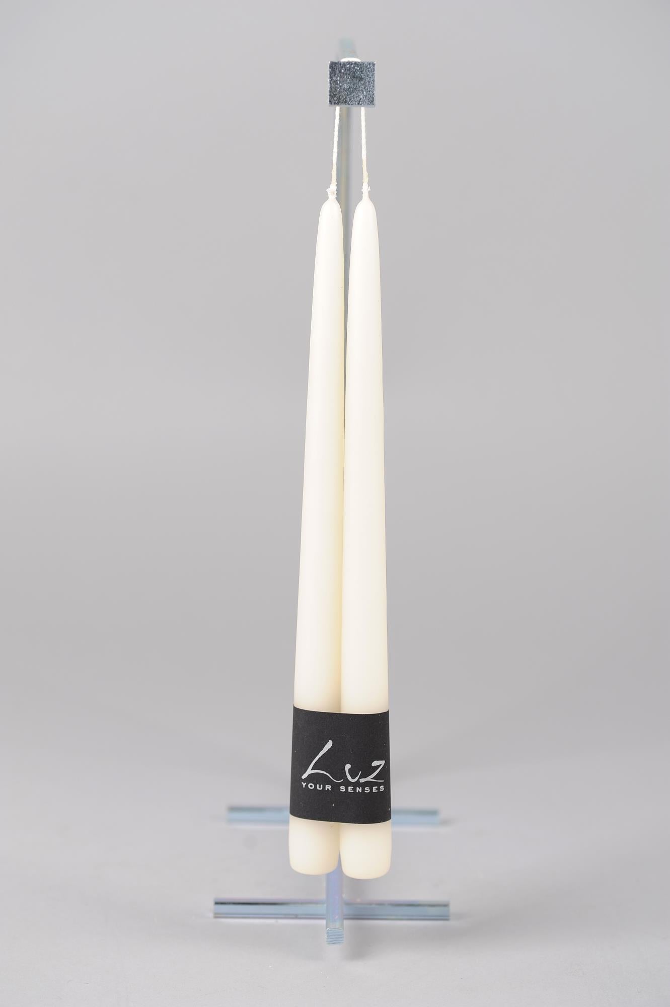 Bougies chandelles blanches