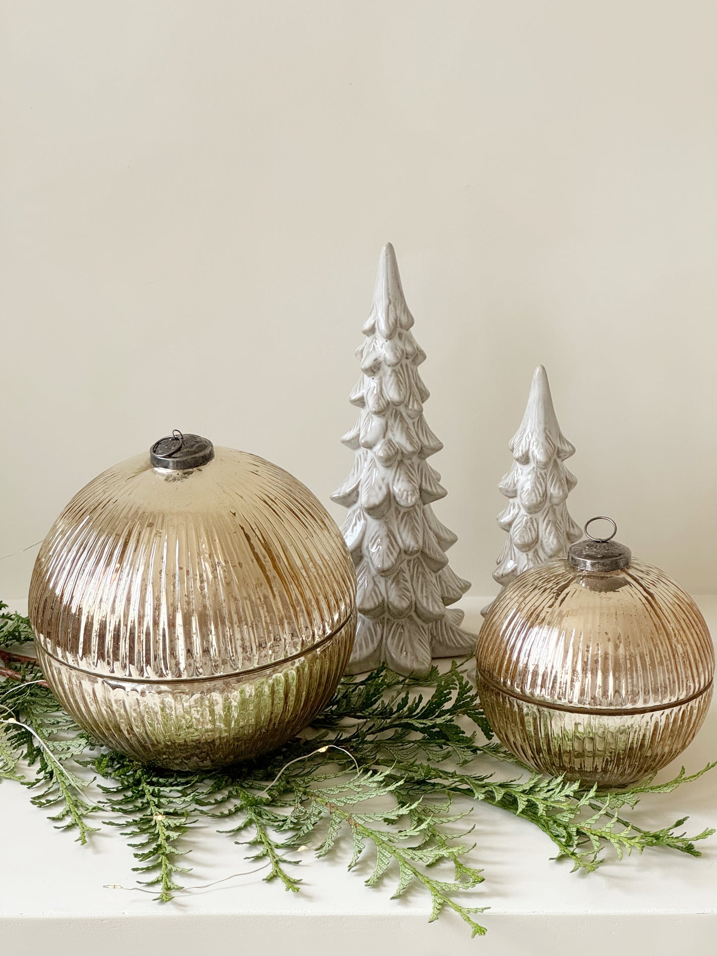 Bougie boule de noël - STRIÉES