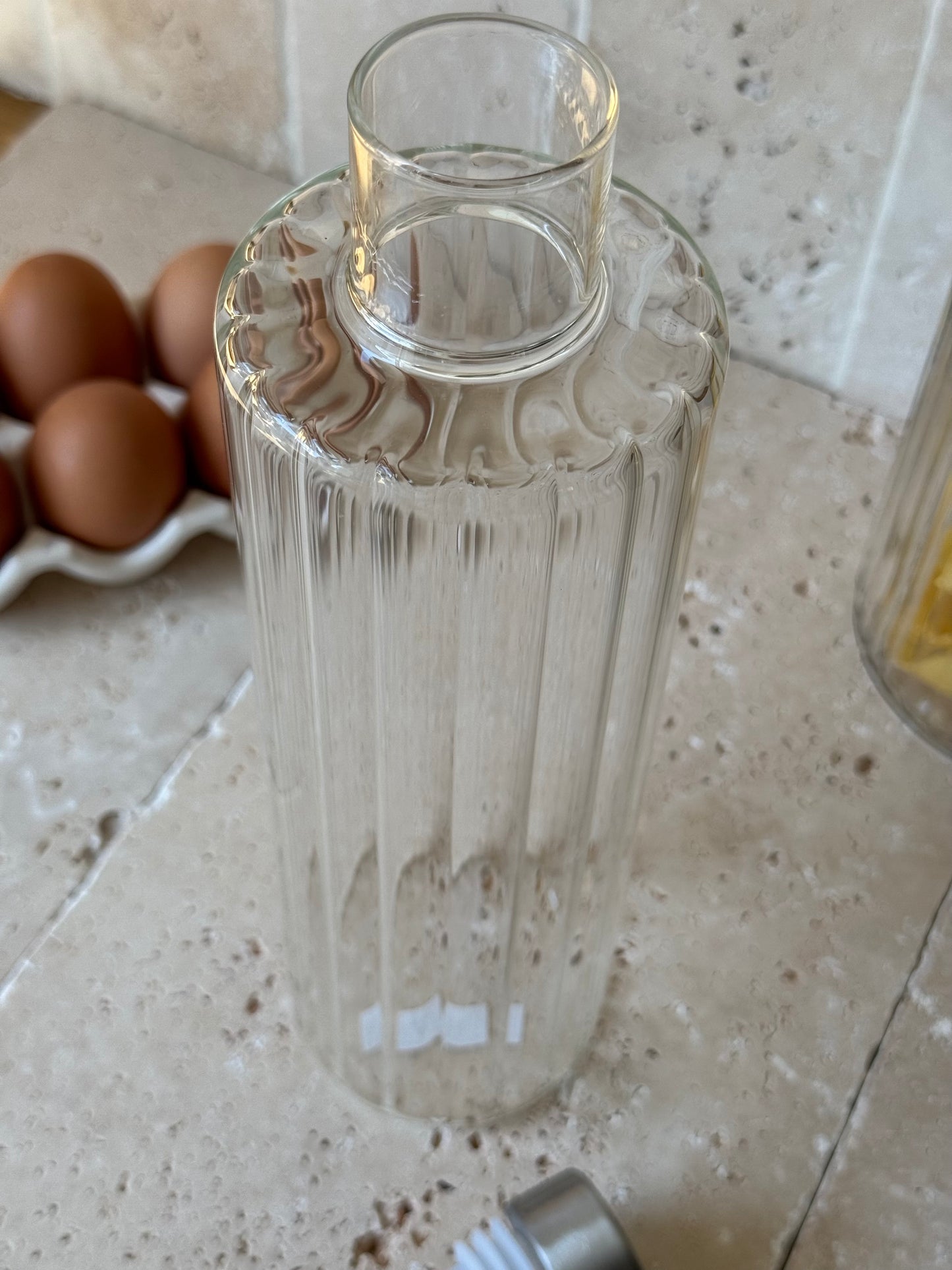 Bouteille en verre 1L, RAYURES