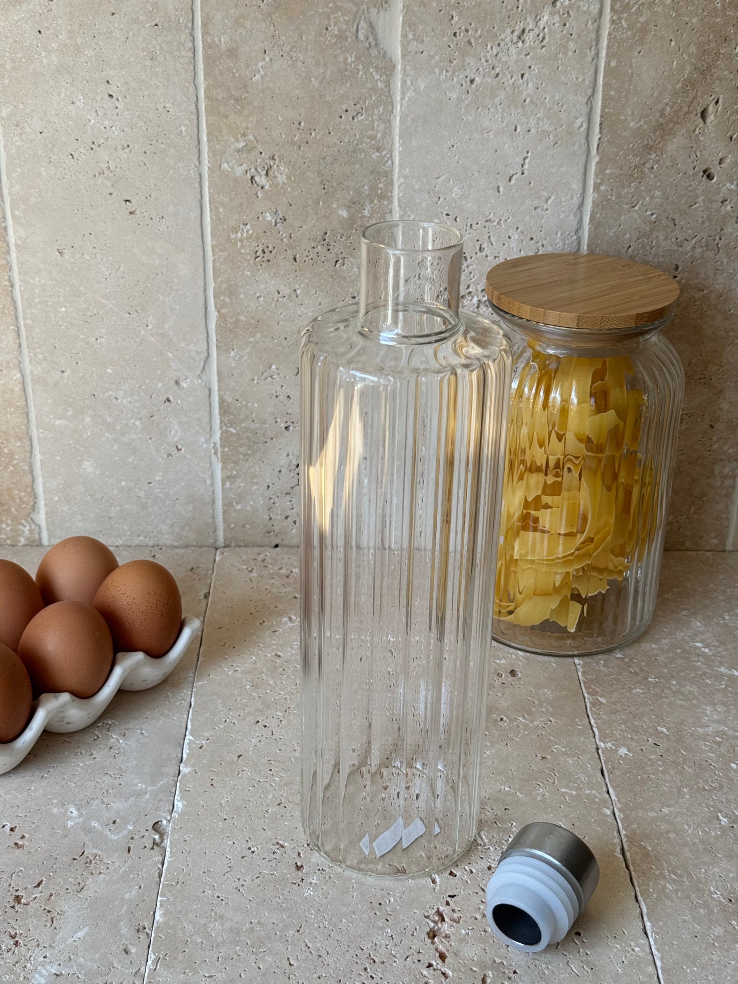 Bouteille en verre 1L, RAYURES
