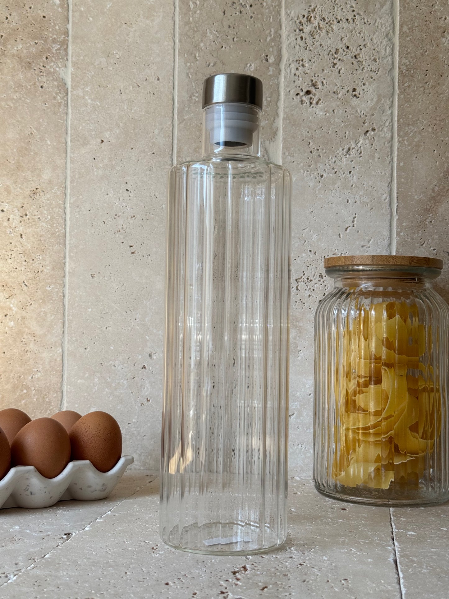 Bouteille en verre 1L, RAYURES