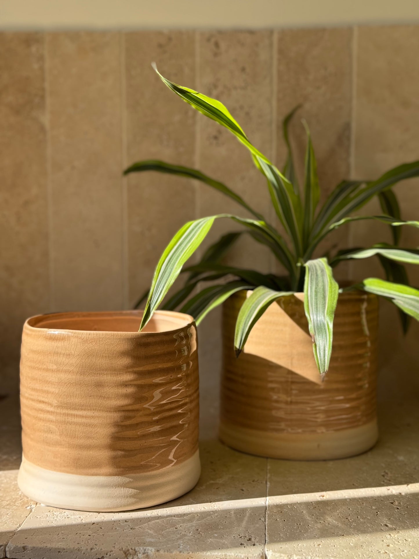 Cache-pot beige, PACO