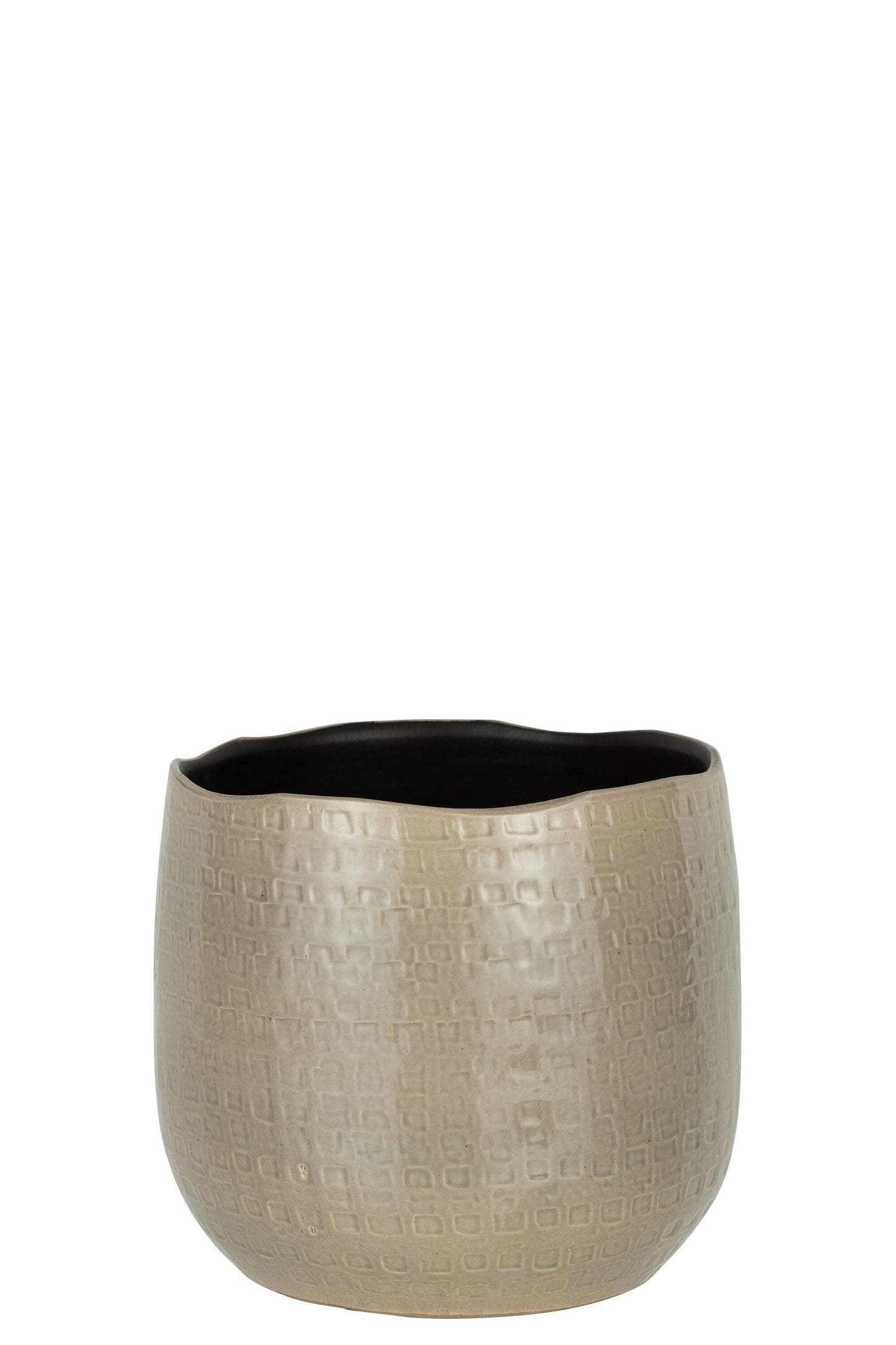 Cache-pot gris clair - ROBY