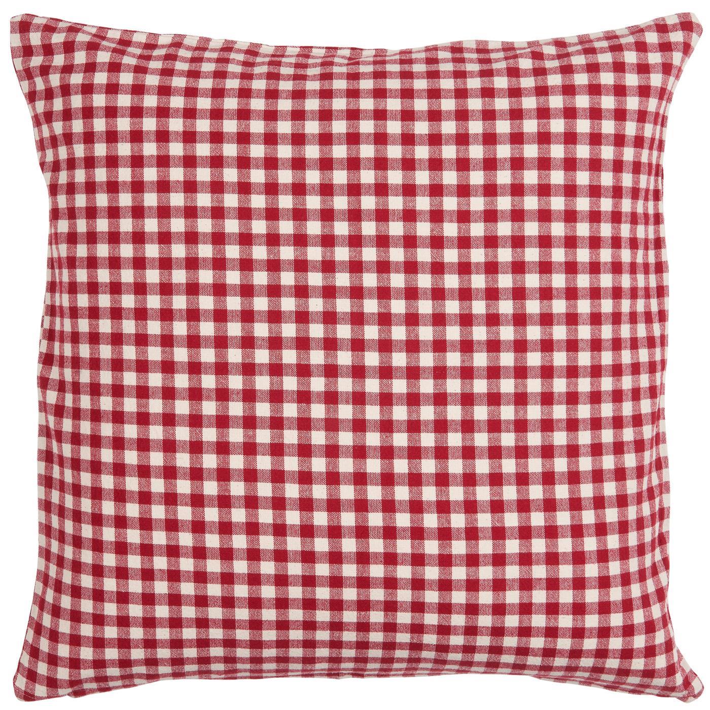 Coussin vichy rouge