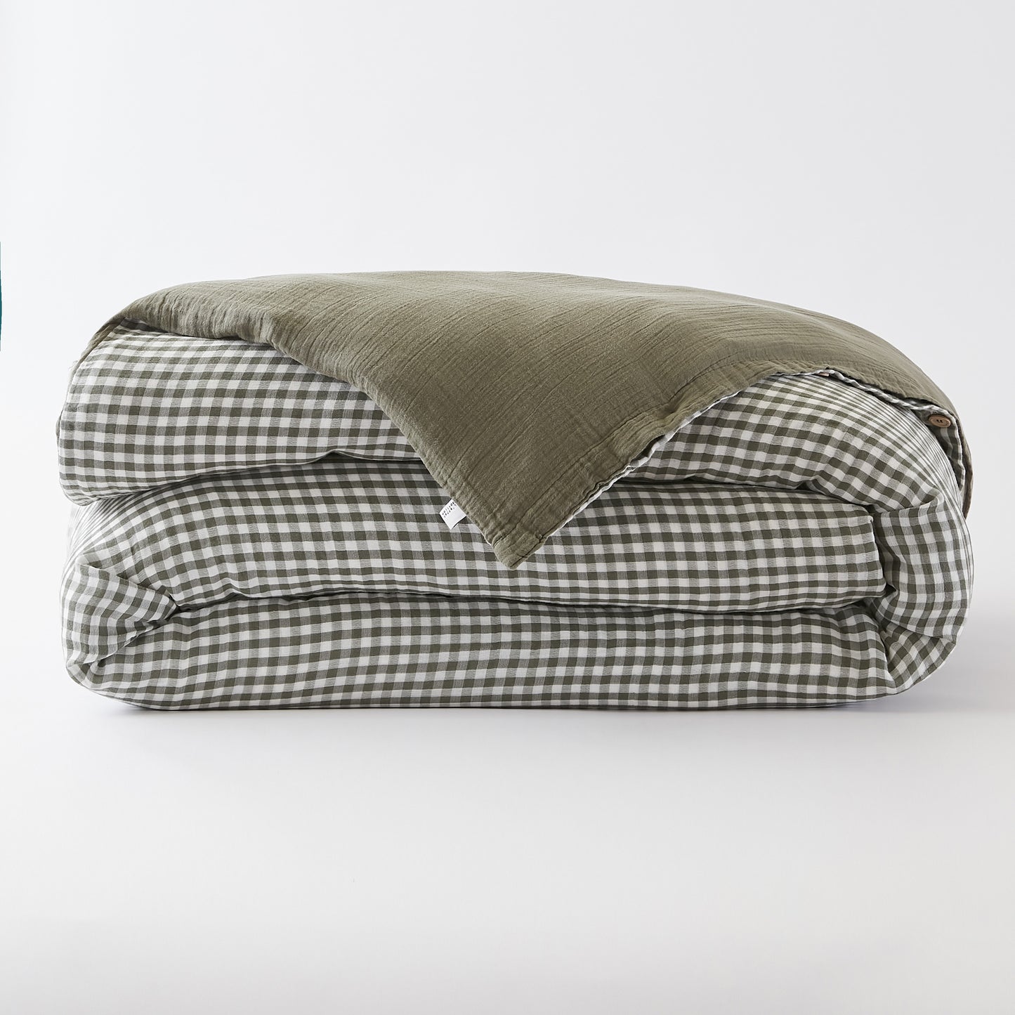 Housse de couette kaki, VICHY