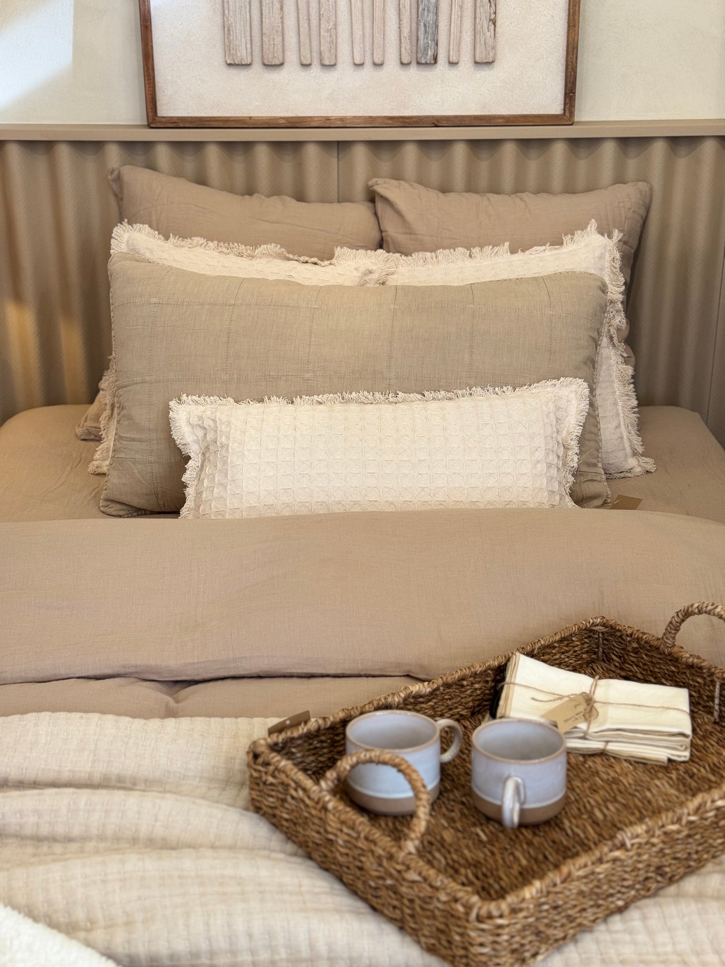 Housse de couette ficelle, GAZE DE COTON