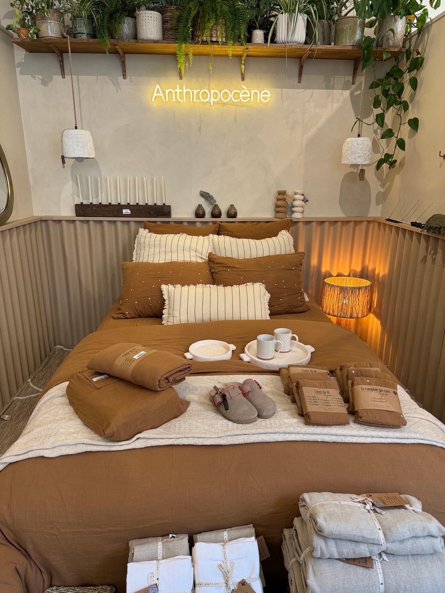 Housse de couette camel, GAZE DE COTON