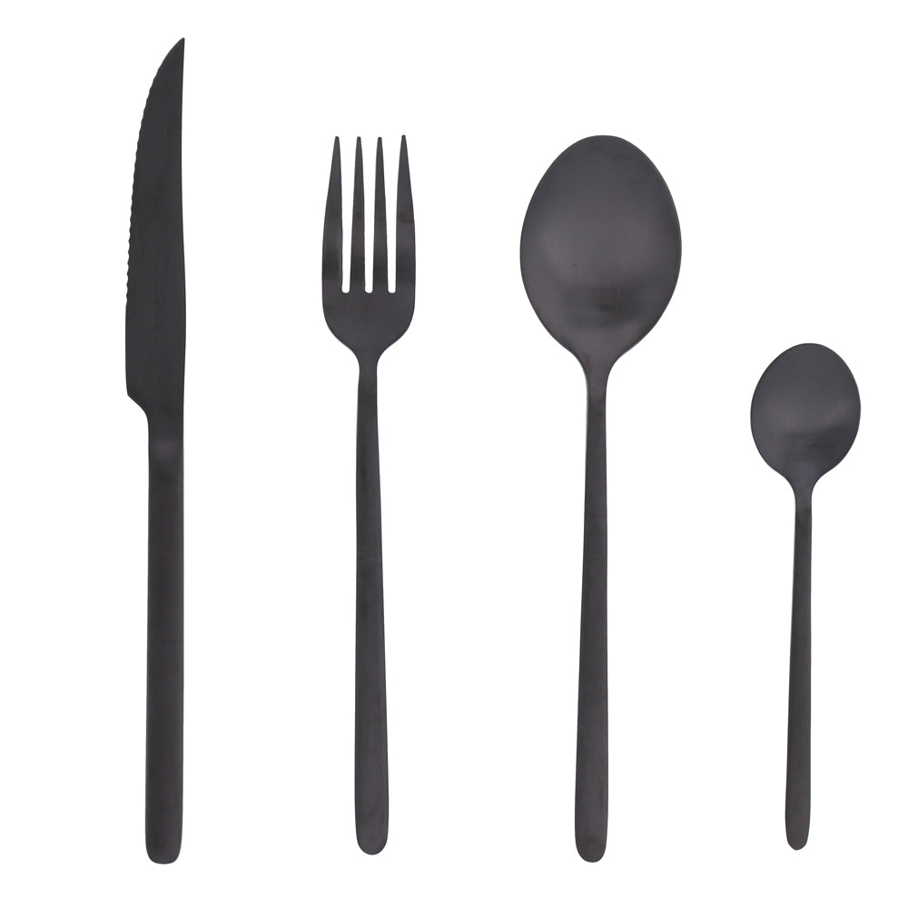 Ménagère 24 pièces - NOIRE