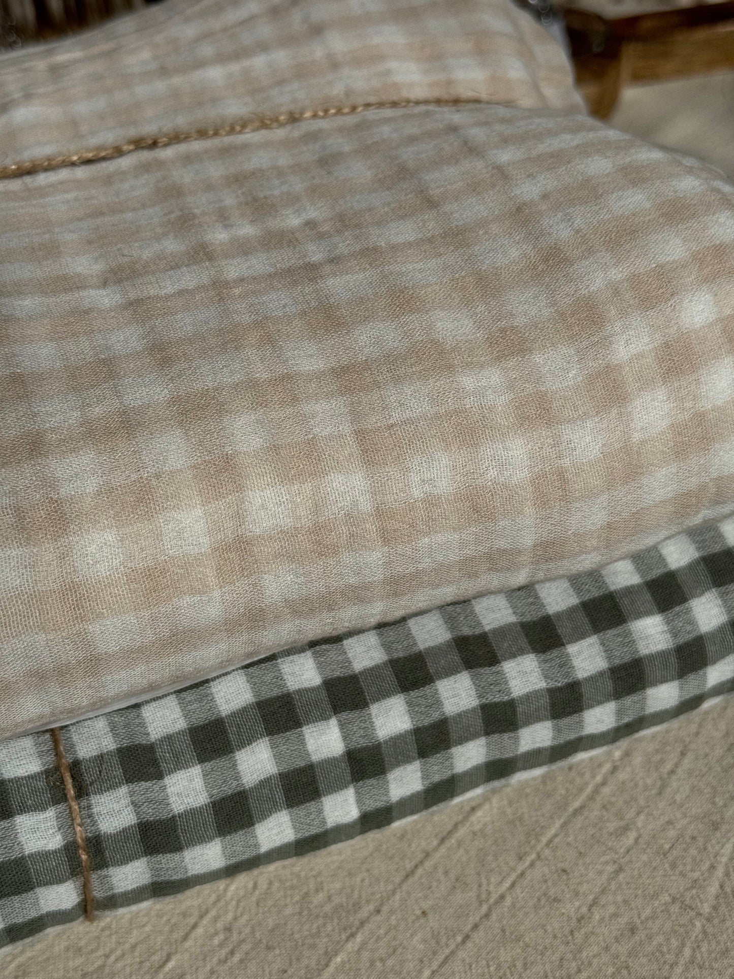 Nappe 150x350 cm gaze de coton, VICHY