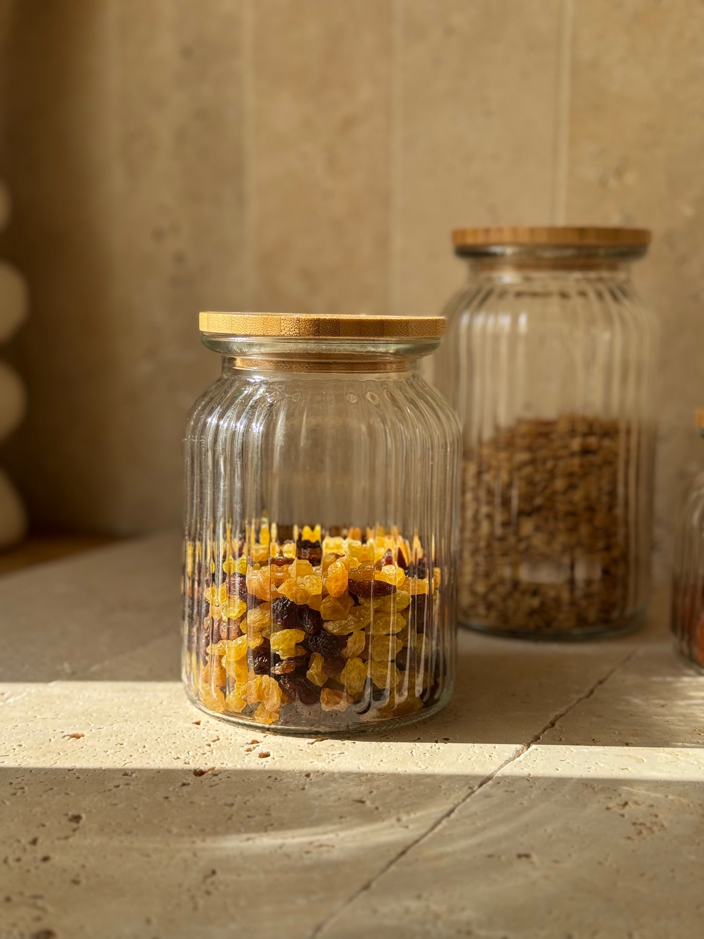 Pot rangement, VERRE STRIÉ