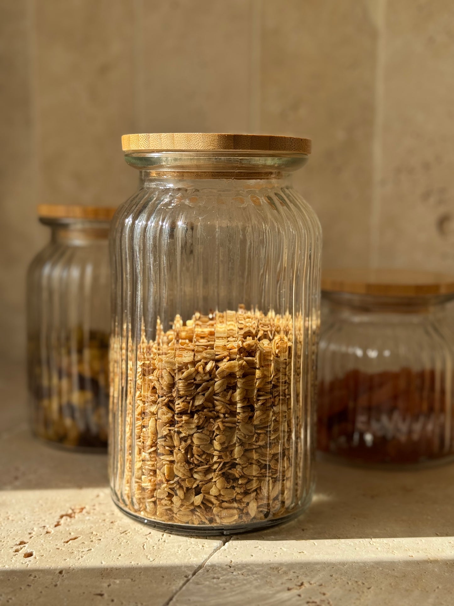 Pot rangement, VERRE STRIÉ