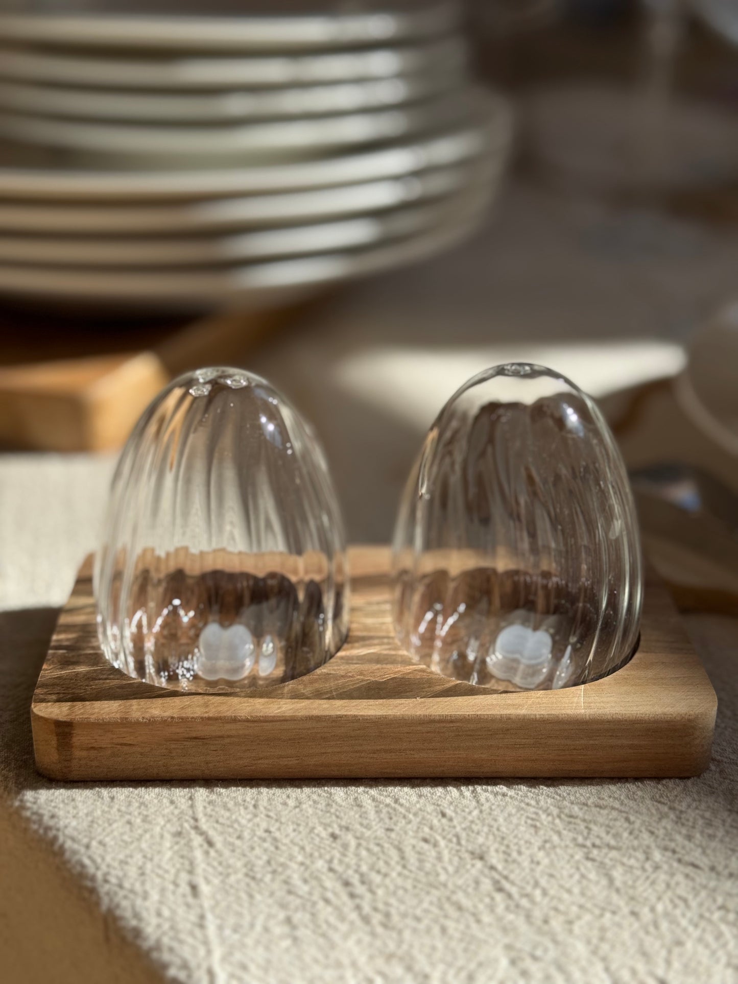 Salière / poivrière , verre OVAL
