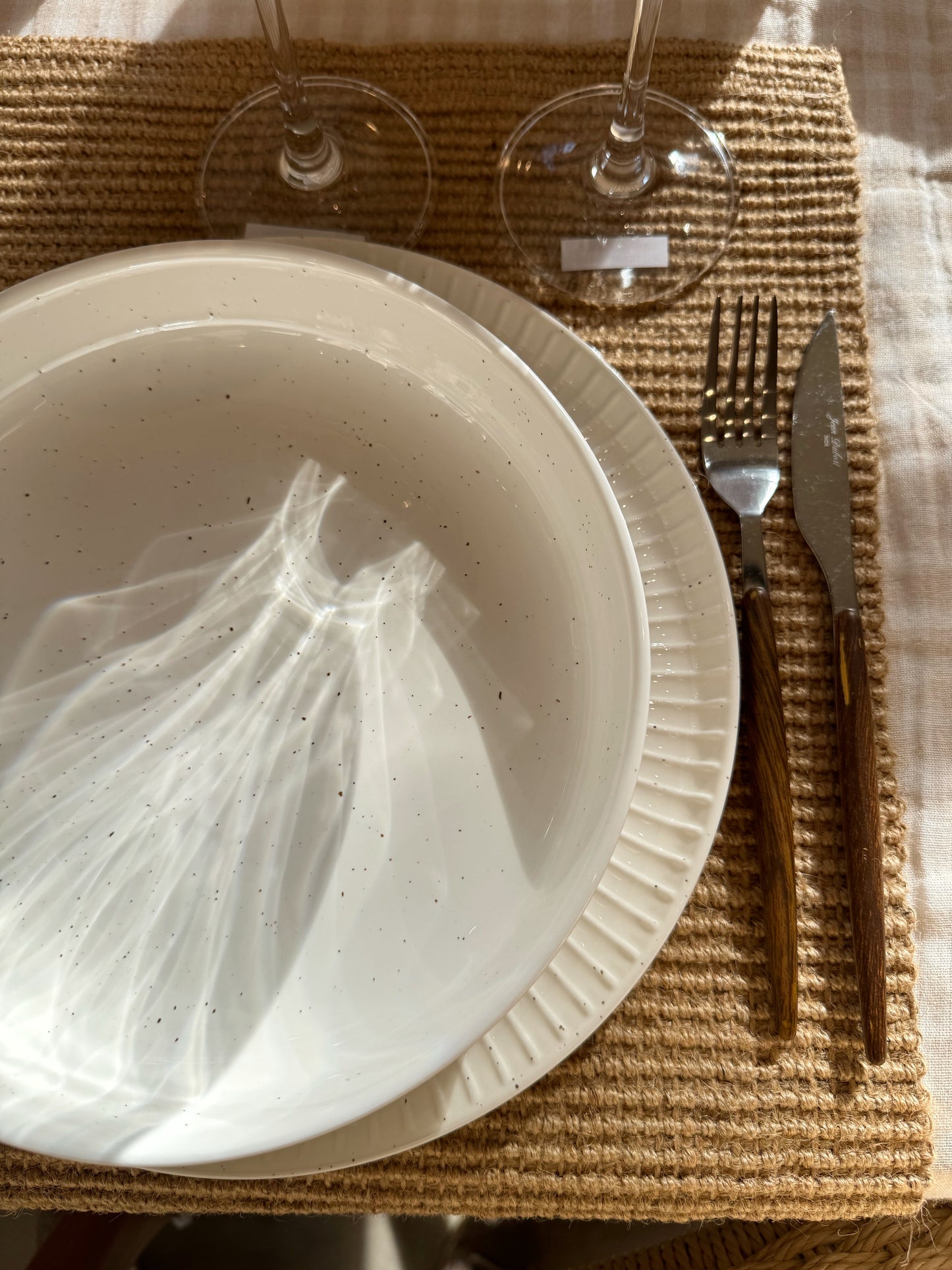 Assiette creuse blanche, par 4 IMA