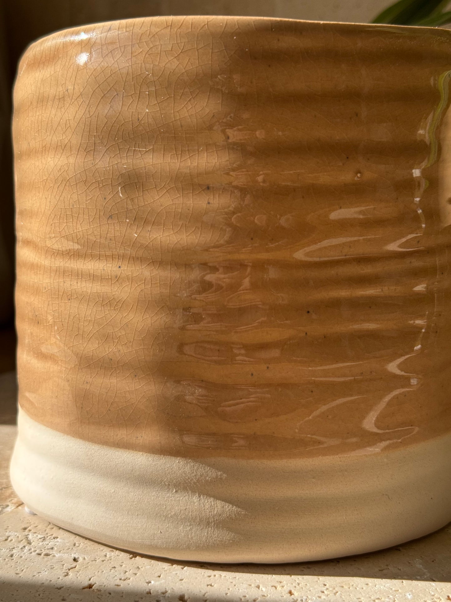 Cache-pot beige, PACO
