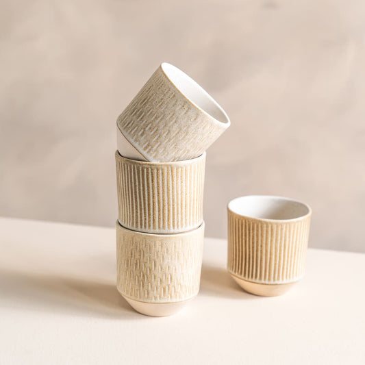 Tasse à café beige, MIKI vendue par 6