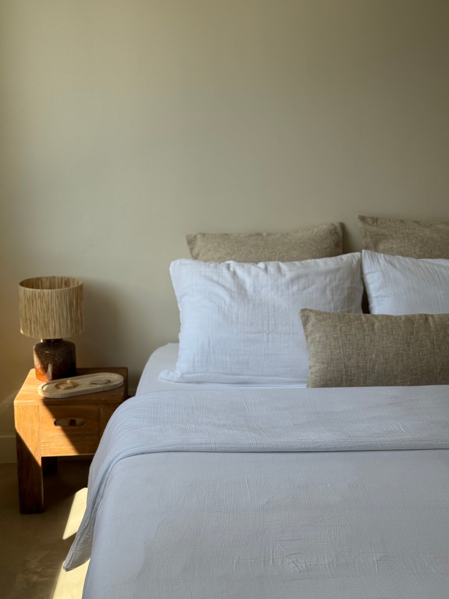 Housse de couette blanc, GAZE DE COTON