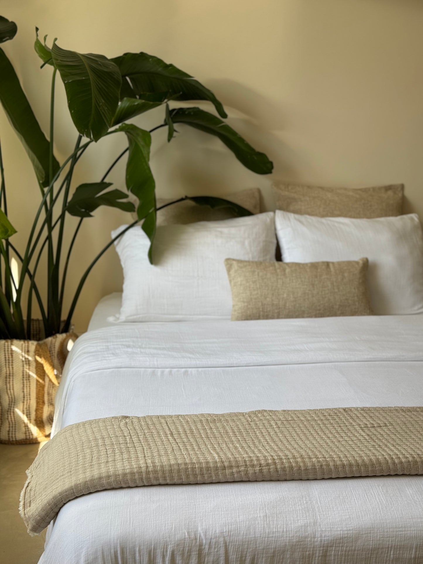Housse de couette blanc, GAZE DE COTON