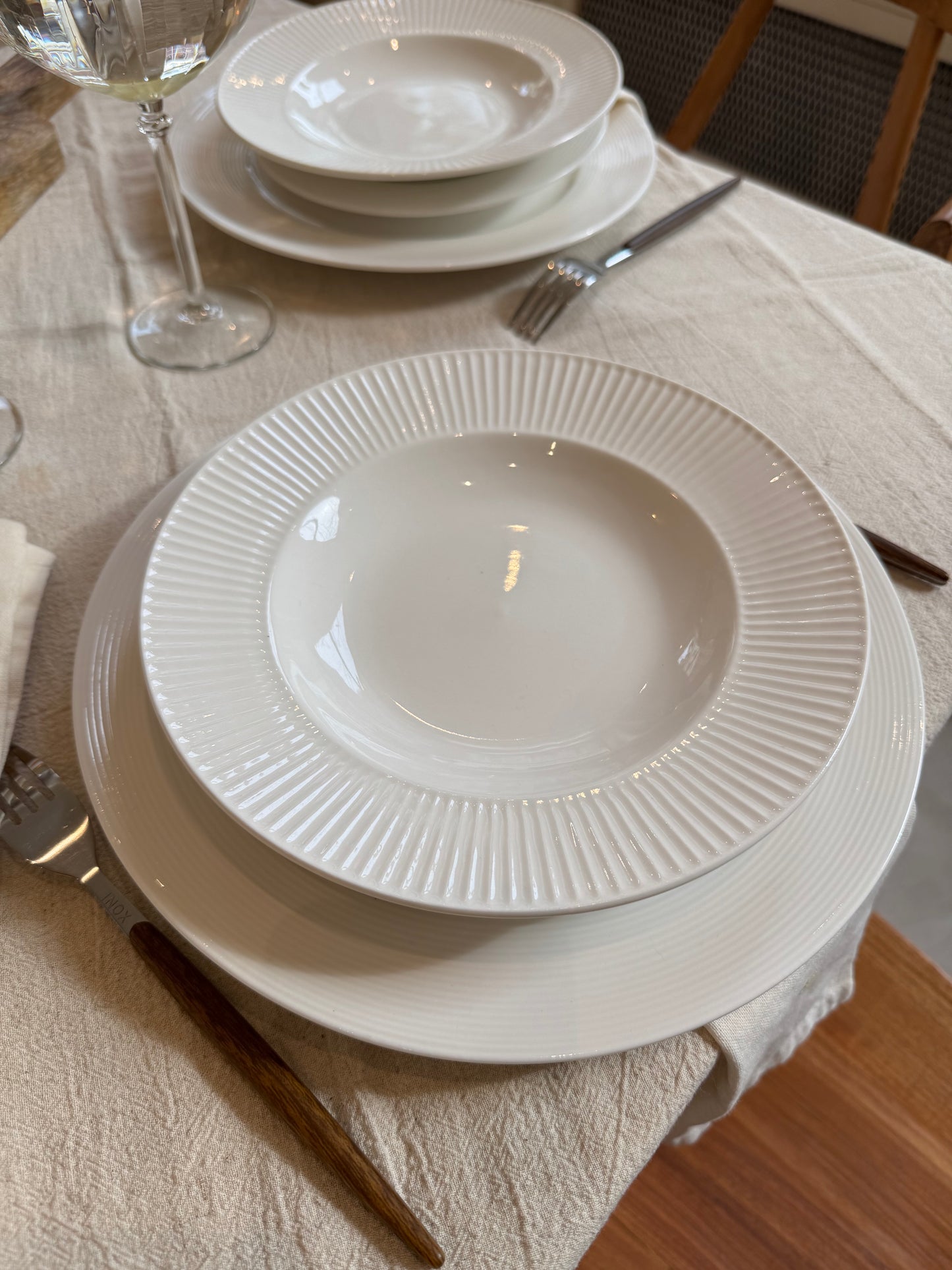 Assiette creuse porcelaine, LINA vendue par 2