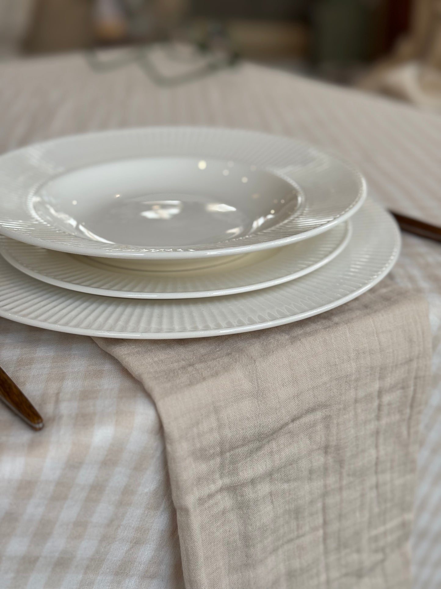 Assiette à dîner porcelaine, LINA vendue par 2