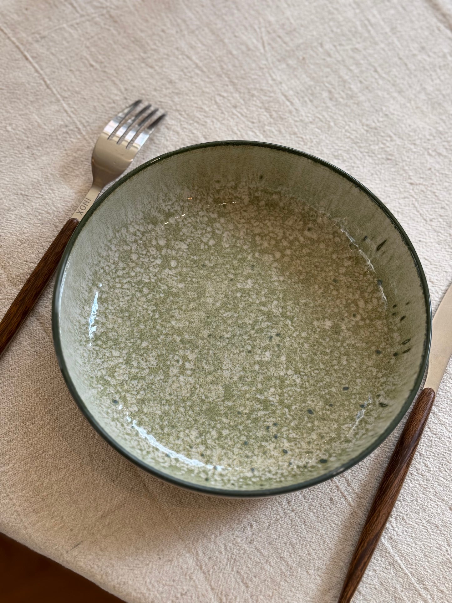 Assiette creuse grès, GRAVEL vendues par 2