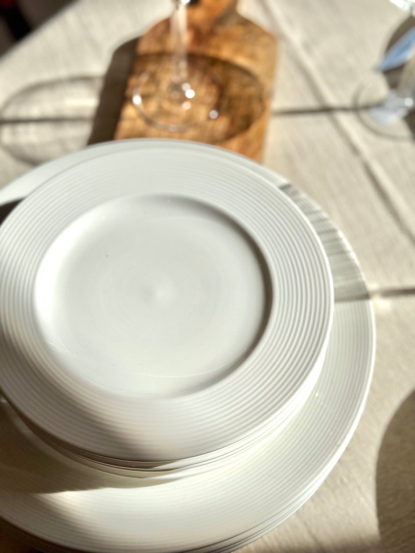 Assiette à dessert porcelaine, CLOÉ vendue par 6