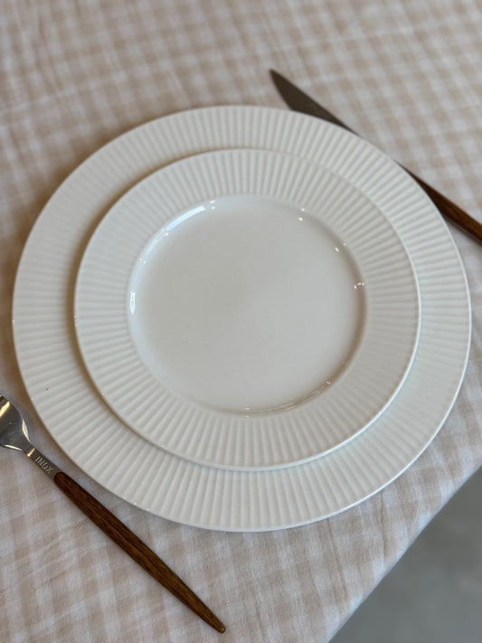 Assiette à dessert porcelaine, LINA vendue par 2