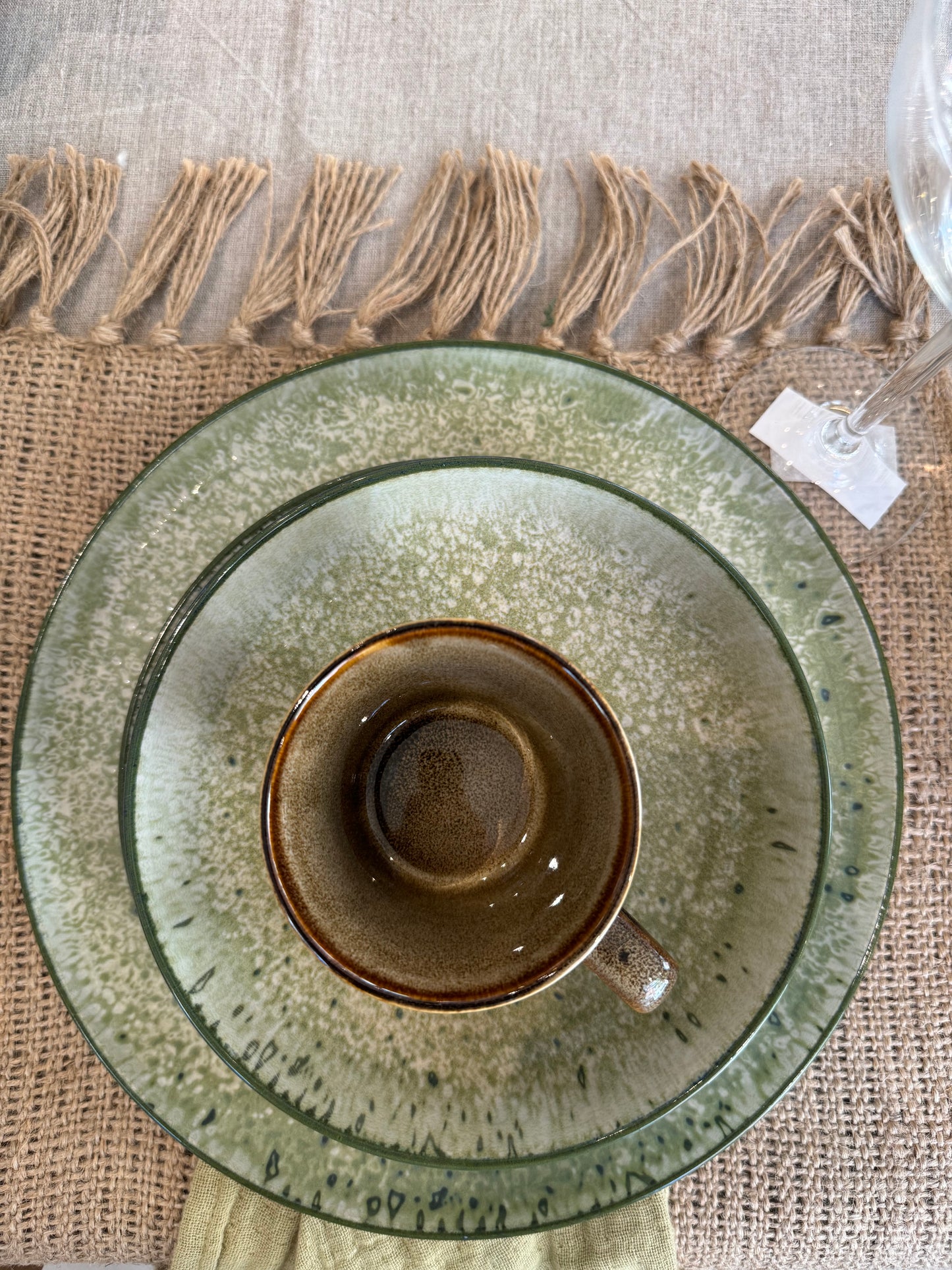 Assiette creuse grès, GRAVEL vendues par 2