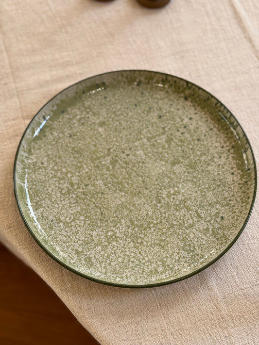 Assiette à dîner grès, GRAVEL vendue par 2