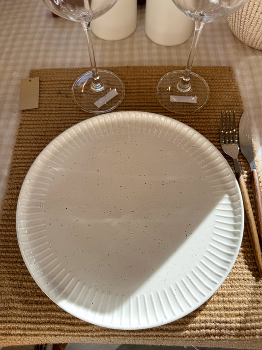 Assiette à dîner blanche, par 4 IMA
