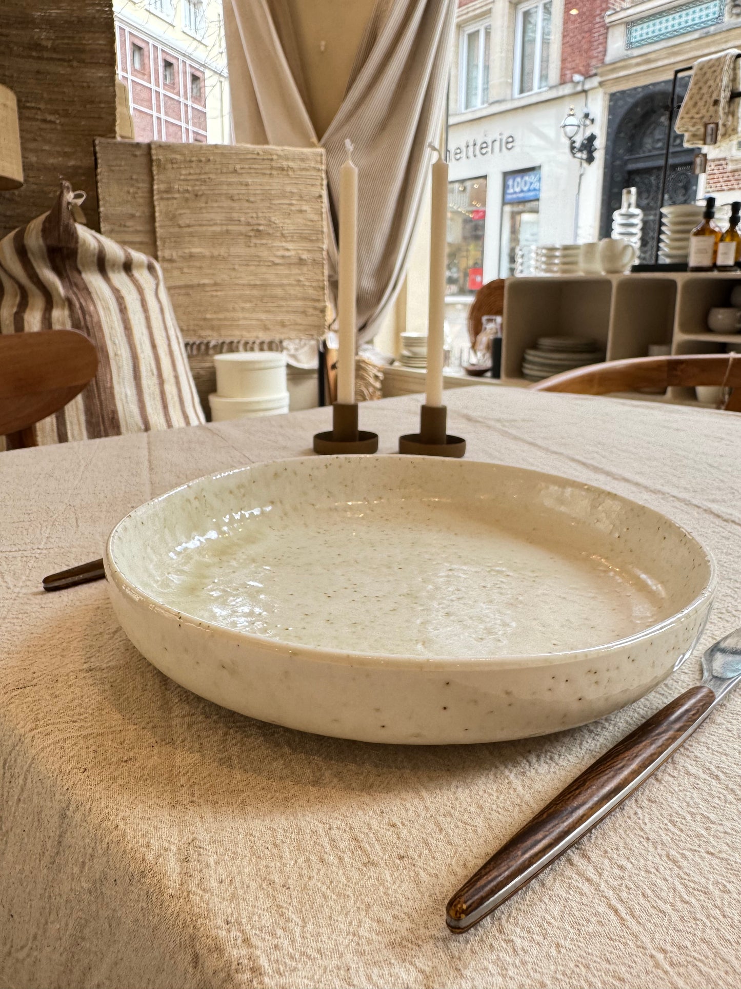 Assiette creuse porcelaine, BEACH vendue par 2