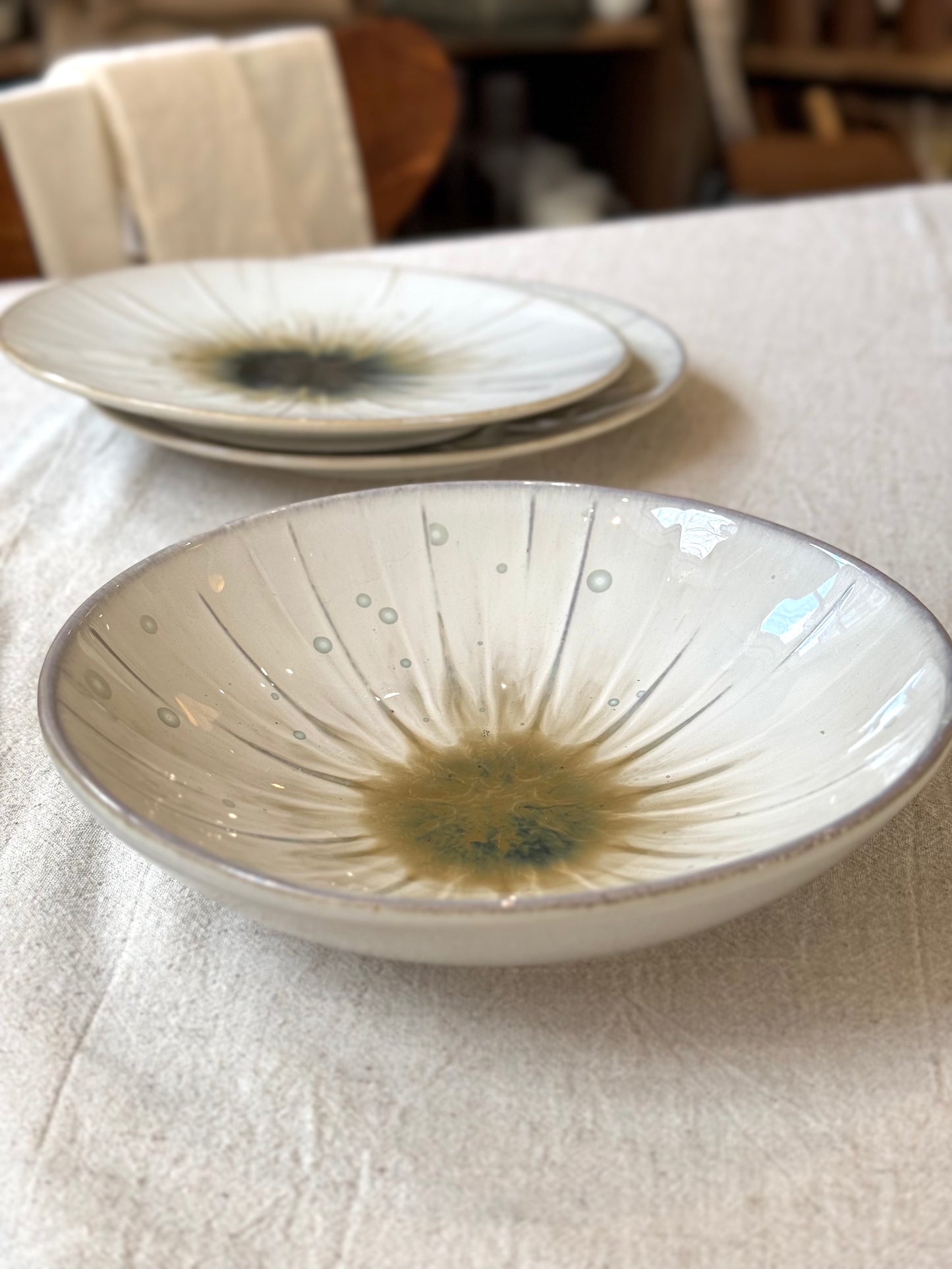 Assiette creuse en grès, ÉCLIA vendue par 2
