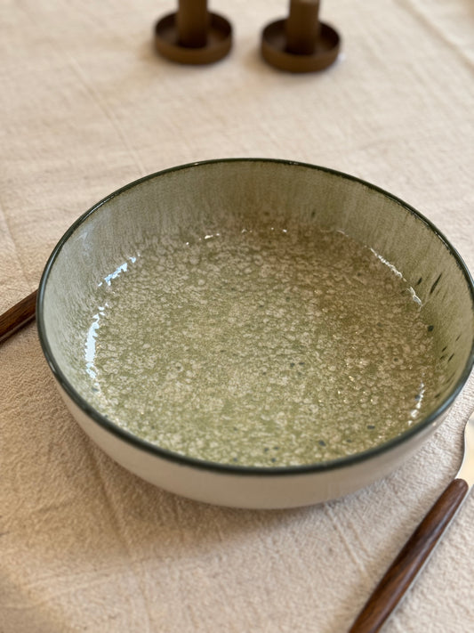 Assiette creuse grès, GRAVEL vendues par 2