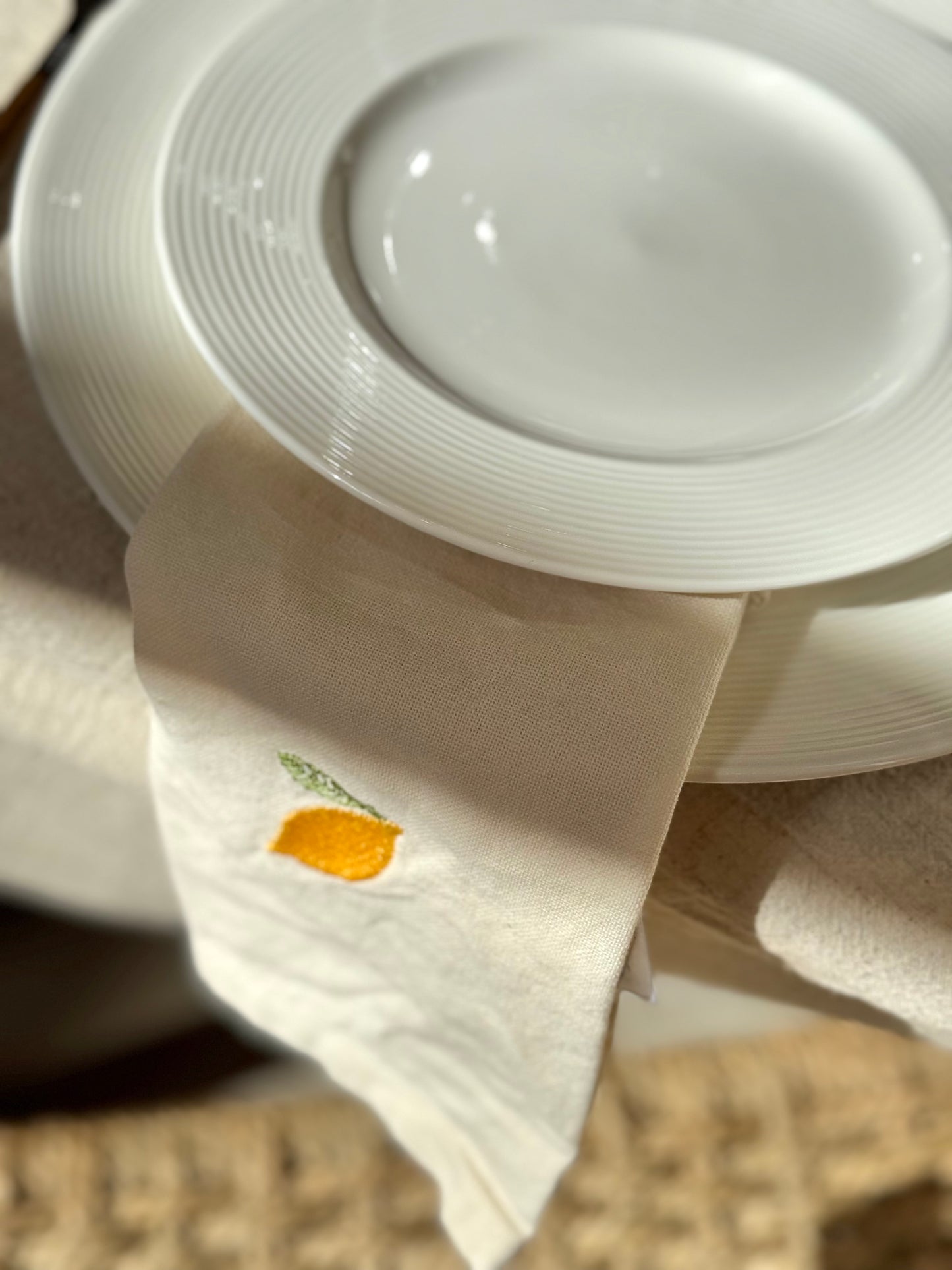 Assiette à dîner porcelaine, CLOÉ vendue par 6