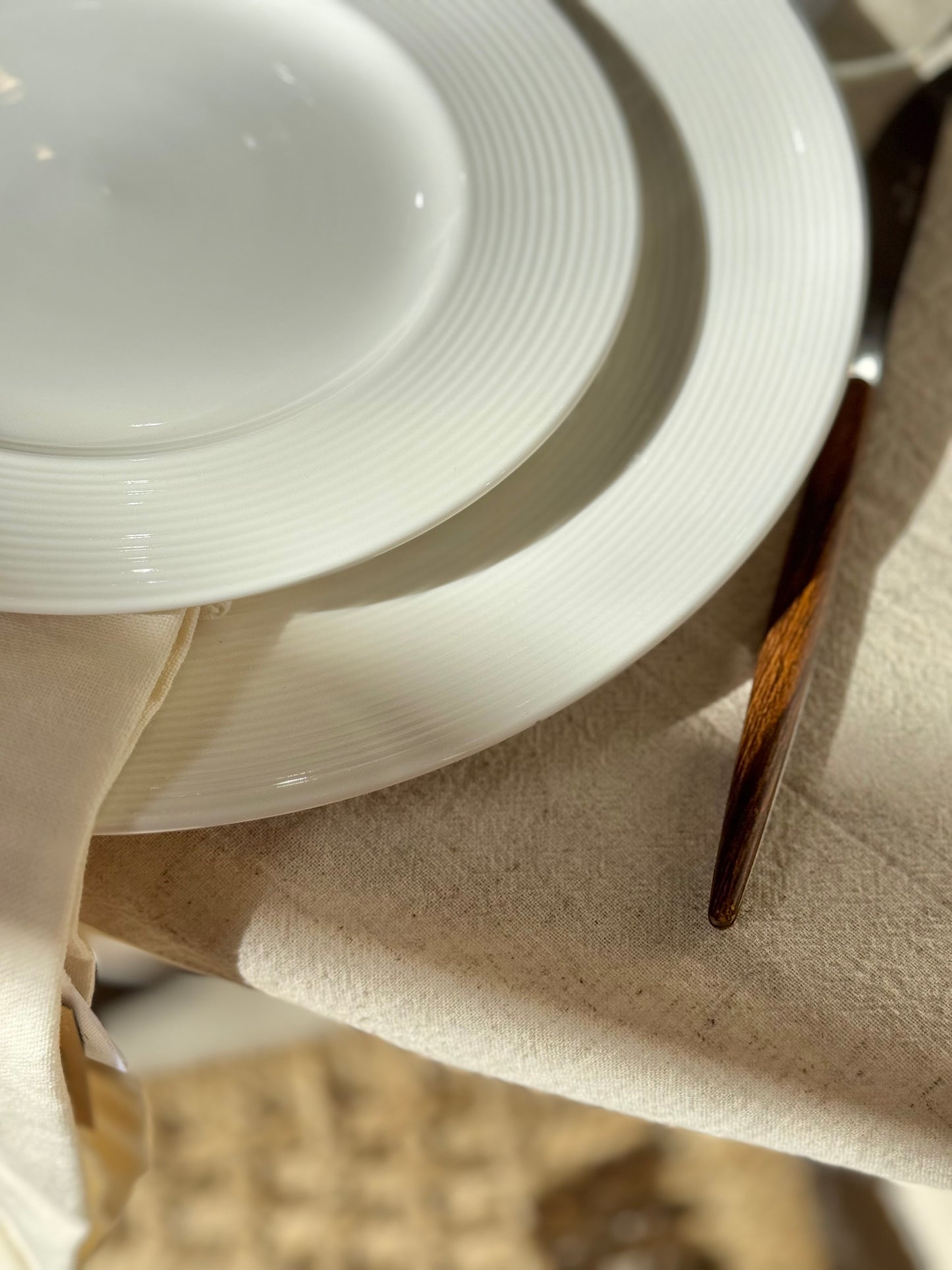 Assiette à dîner porcelaine, CLOÉ vendue par 6