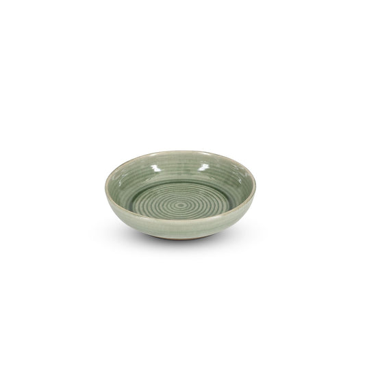 Assiette creuse verte, par 4 CAMEO