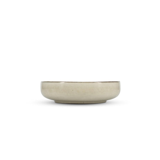 Assiette creuse beige, par 4 EDITH