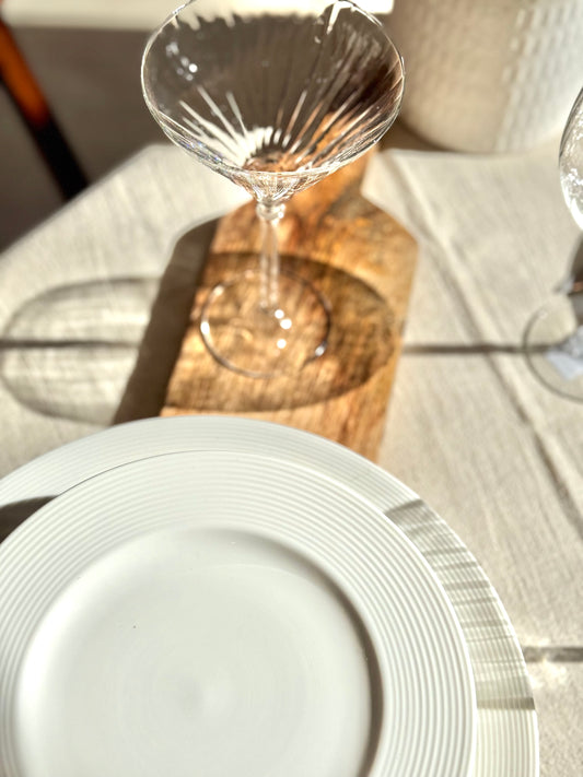 Assiette à dessert porcelaine, CLOÉ vendue par 6