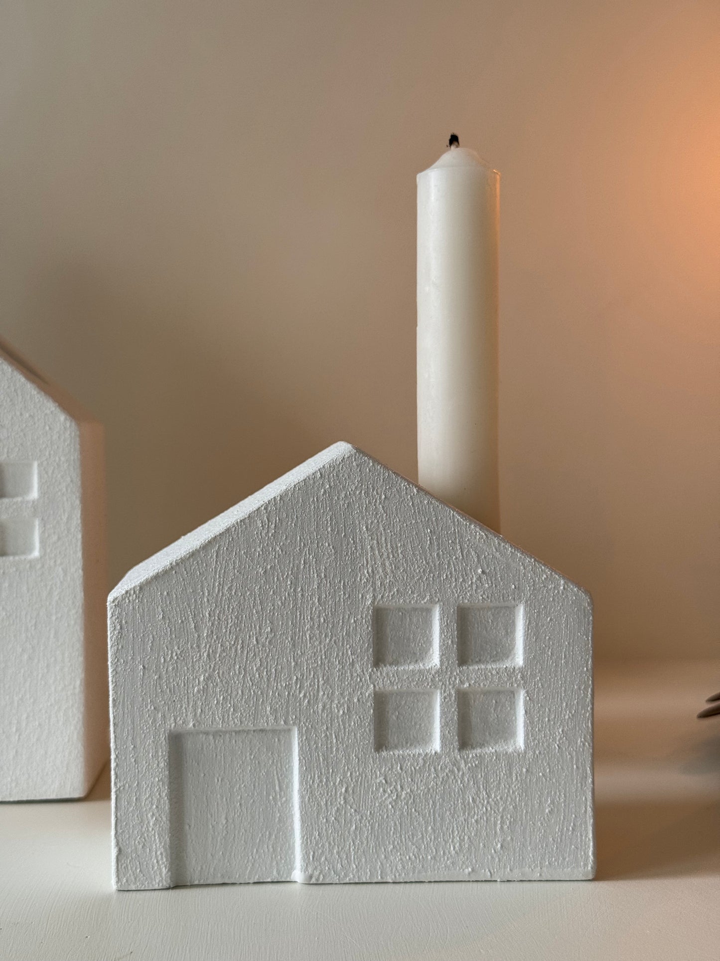 Bougeoir maison - BLANC