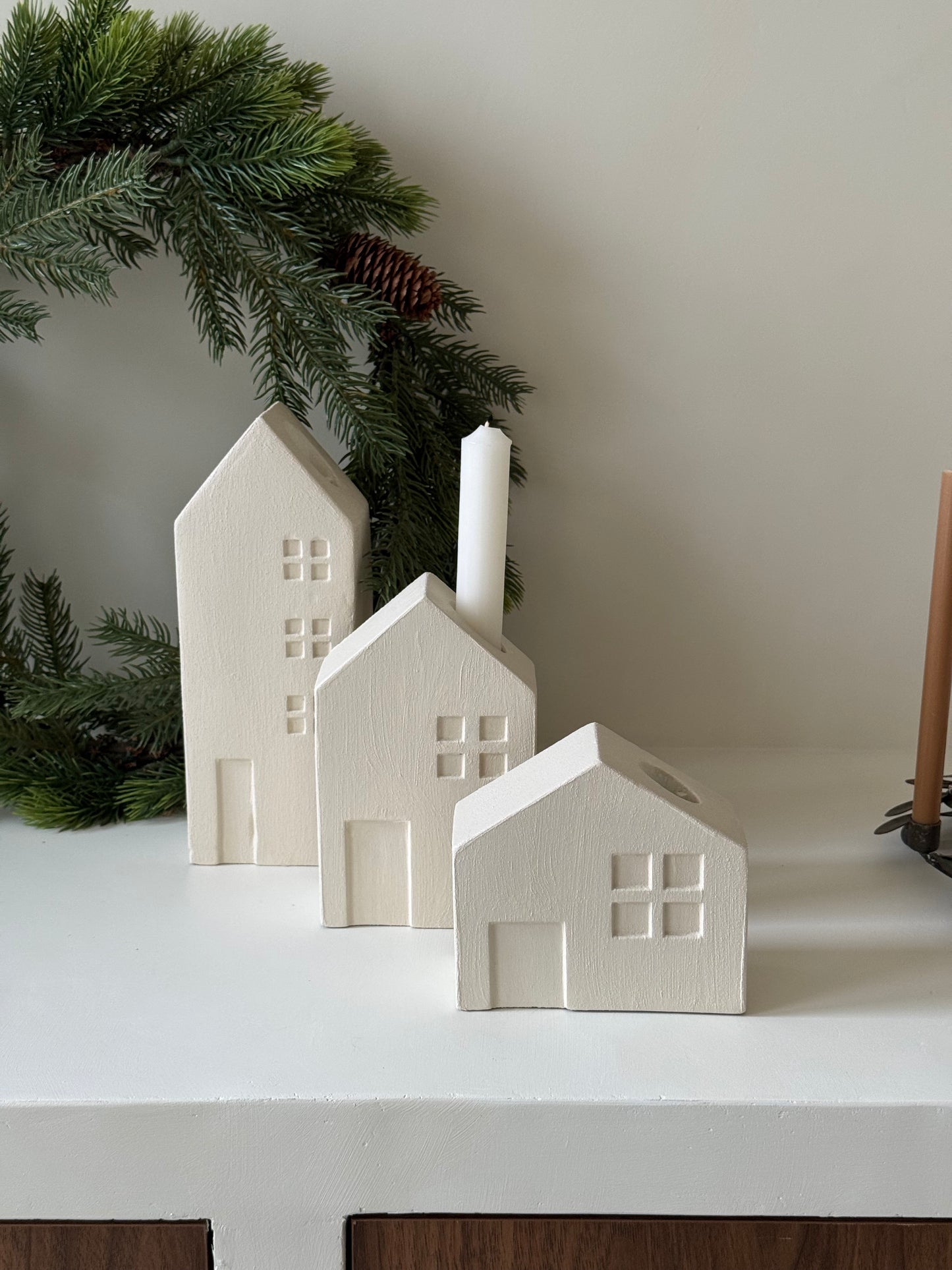 Bougeoir maison - BEIGE