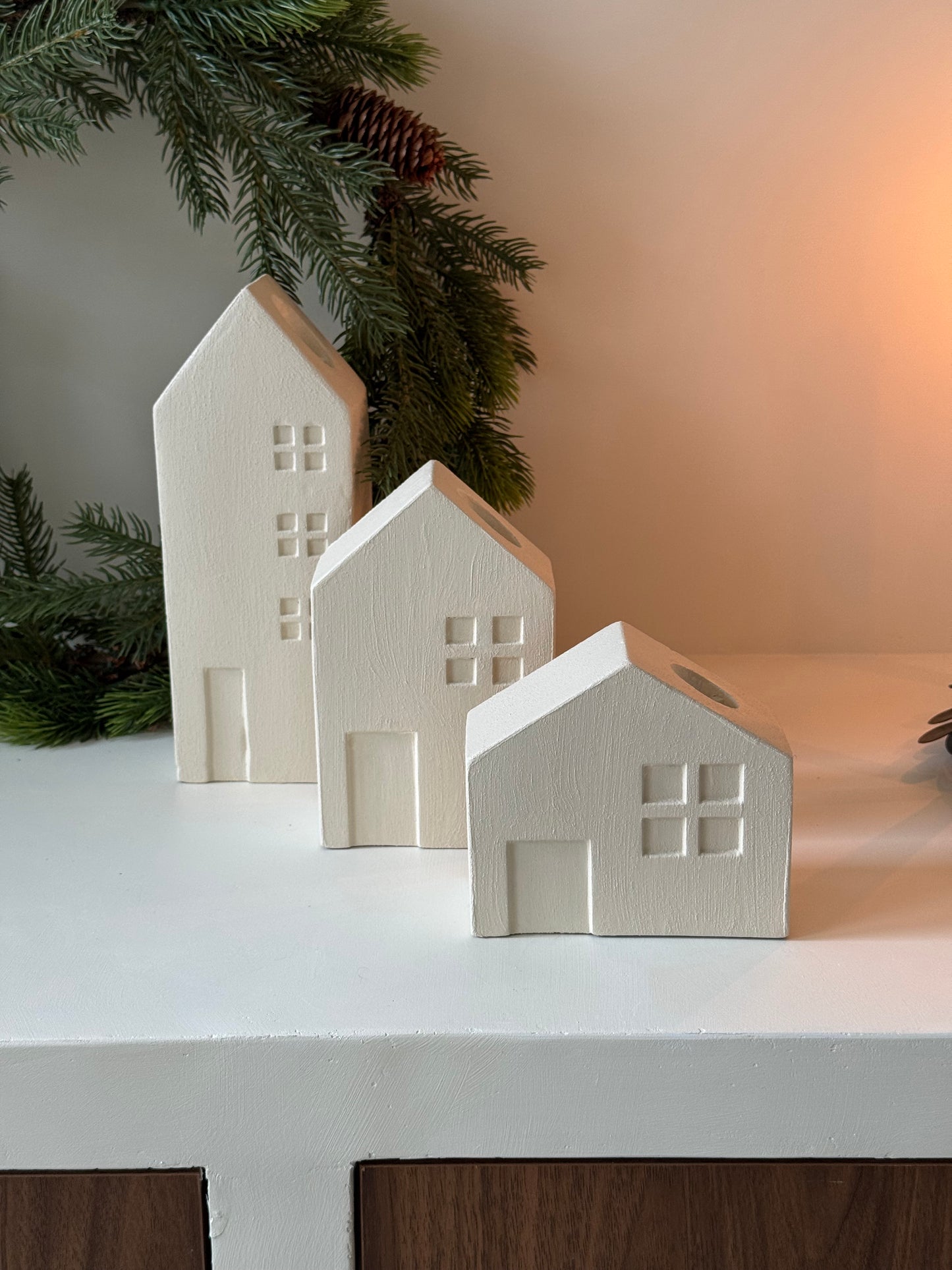 Bougeoir maison - BEIGE