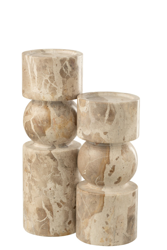 Bougeoir pilier - MARBRE