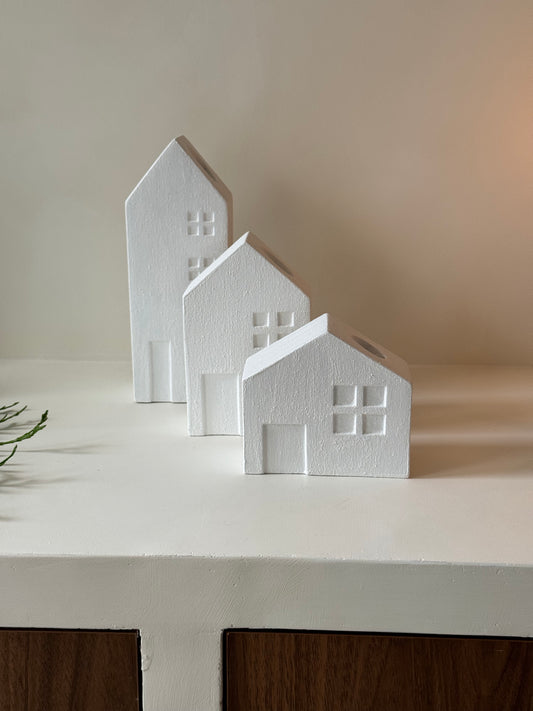 Bougeoir maison - BLANC