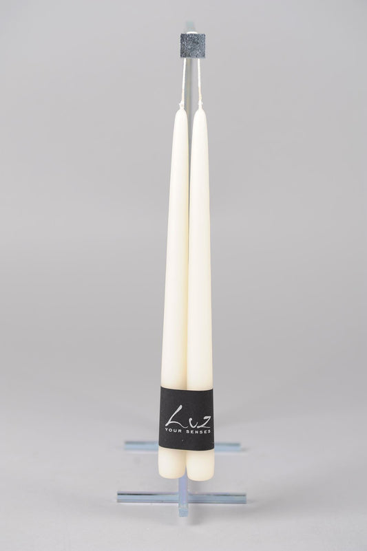 Bougies chandelles blanches
